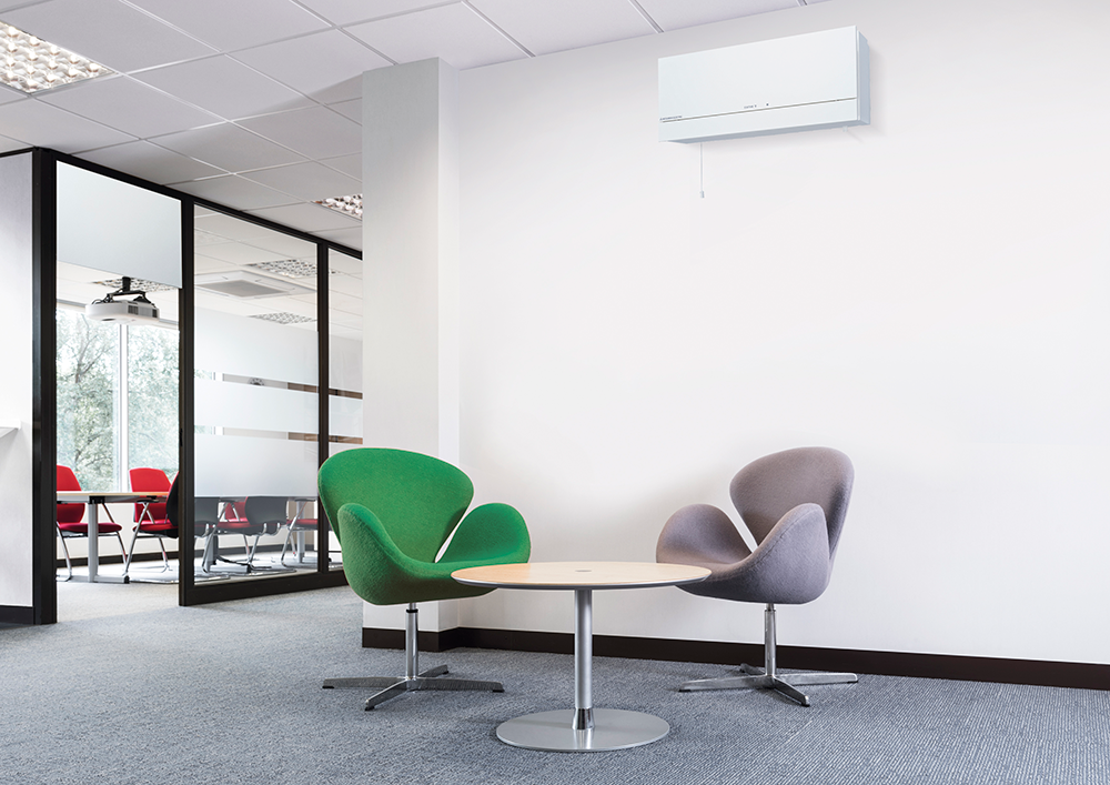 Wall Mounted Air Conditioner In An Office