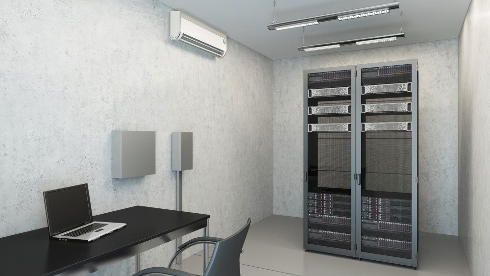 Wall Mounted Air Conditioner in a Server Room